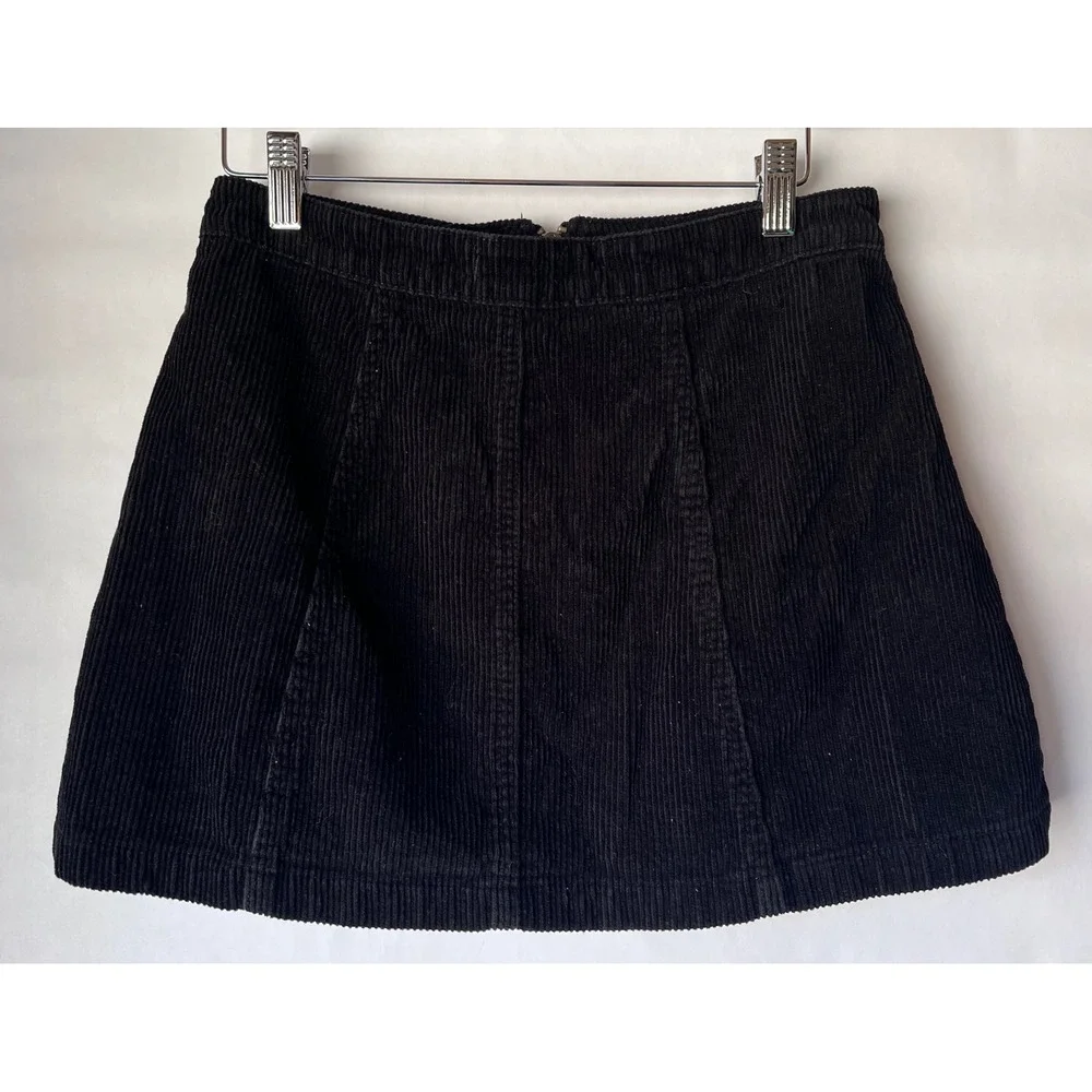 Forever 21 Womens‎ Black  A-Line Mini Skirt cotton Size 27